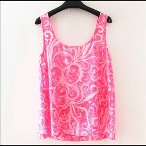 NWOT Lilly Pulitzer Cosmos Silk Tank Sz L